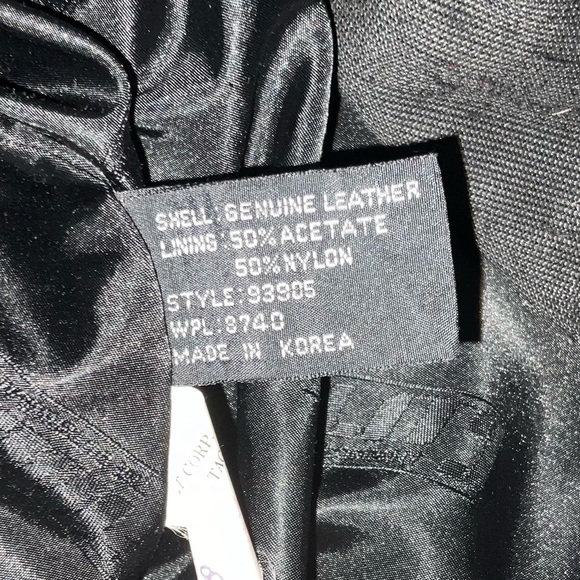 VNTG 80s Fidelity Lined Genuine Leather Jacket Zip out lining - Picture 10 of 14